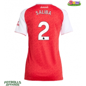 Arsenal William Saliba #2 Hemmatröja Kvinnor 2025-26 Kortärmad